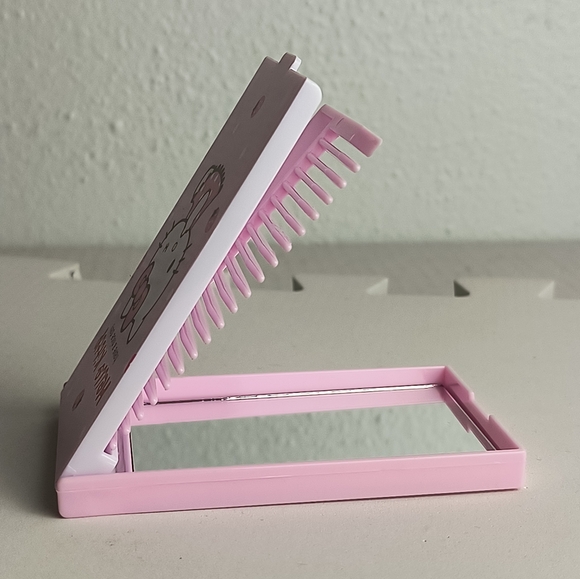 Novelty Rectangular Mirror & Comb Pink - Picture 5 of 11